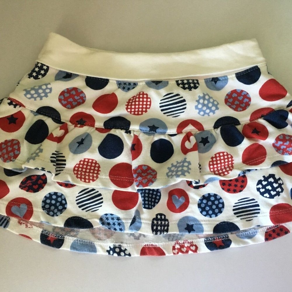 New Basic Editions Red White Blue July 4 Skort XL